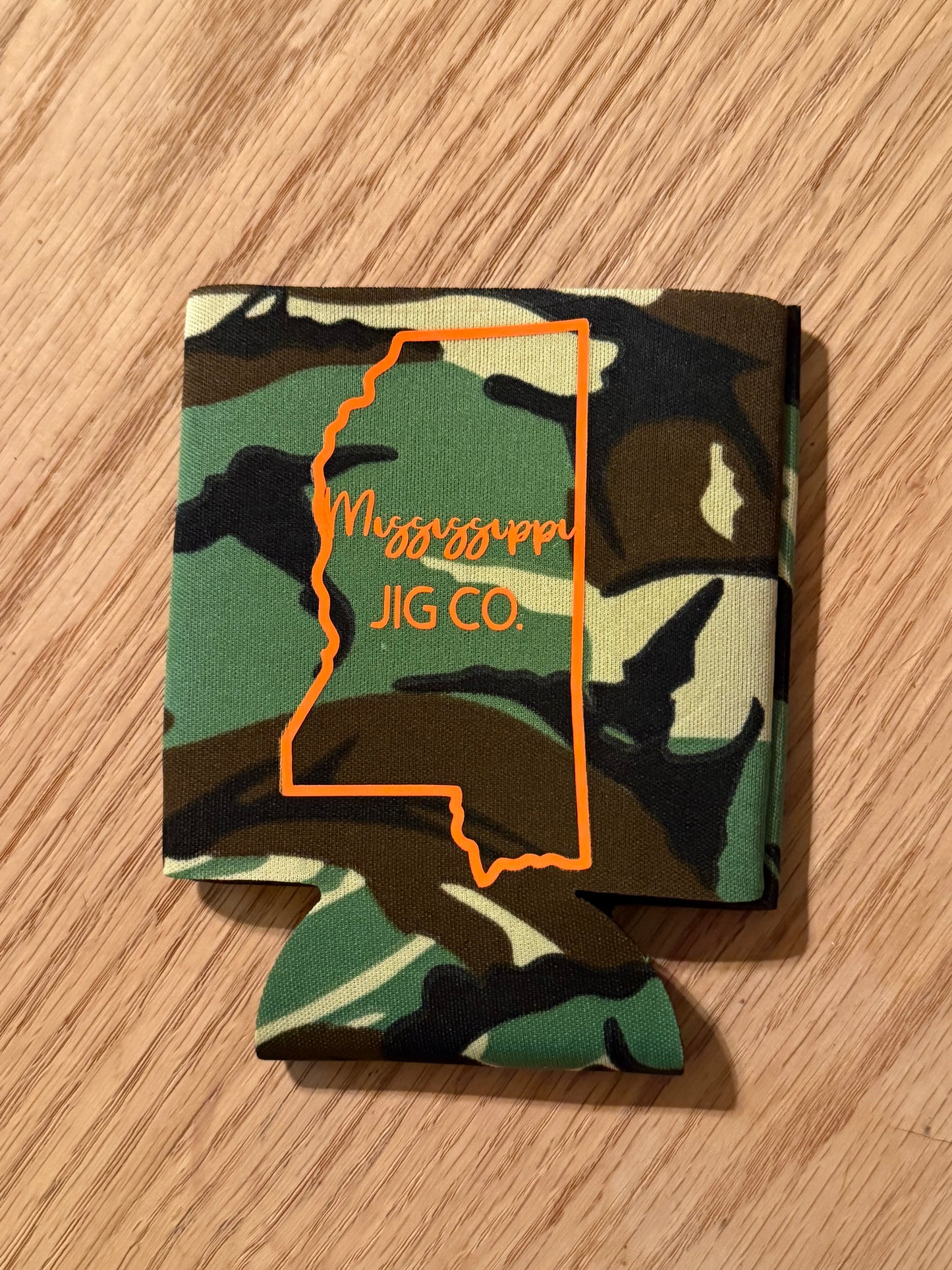 Camo MS Jig Company Coozie