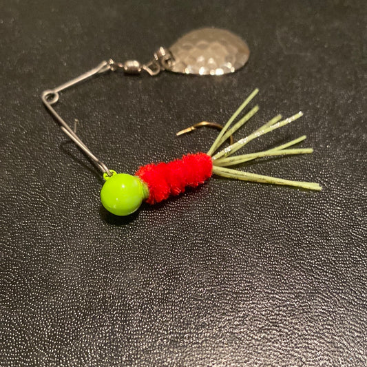 Green and red jig spin - 2pack