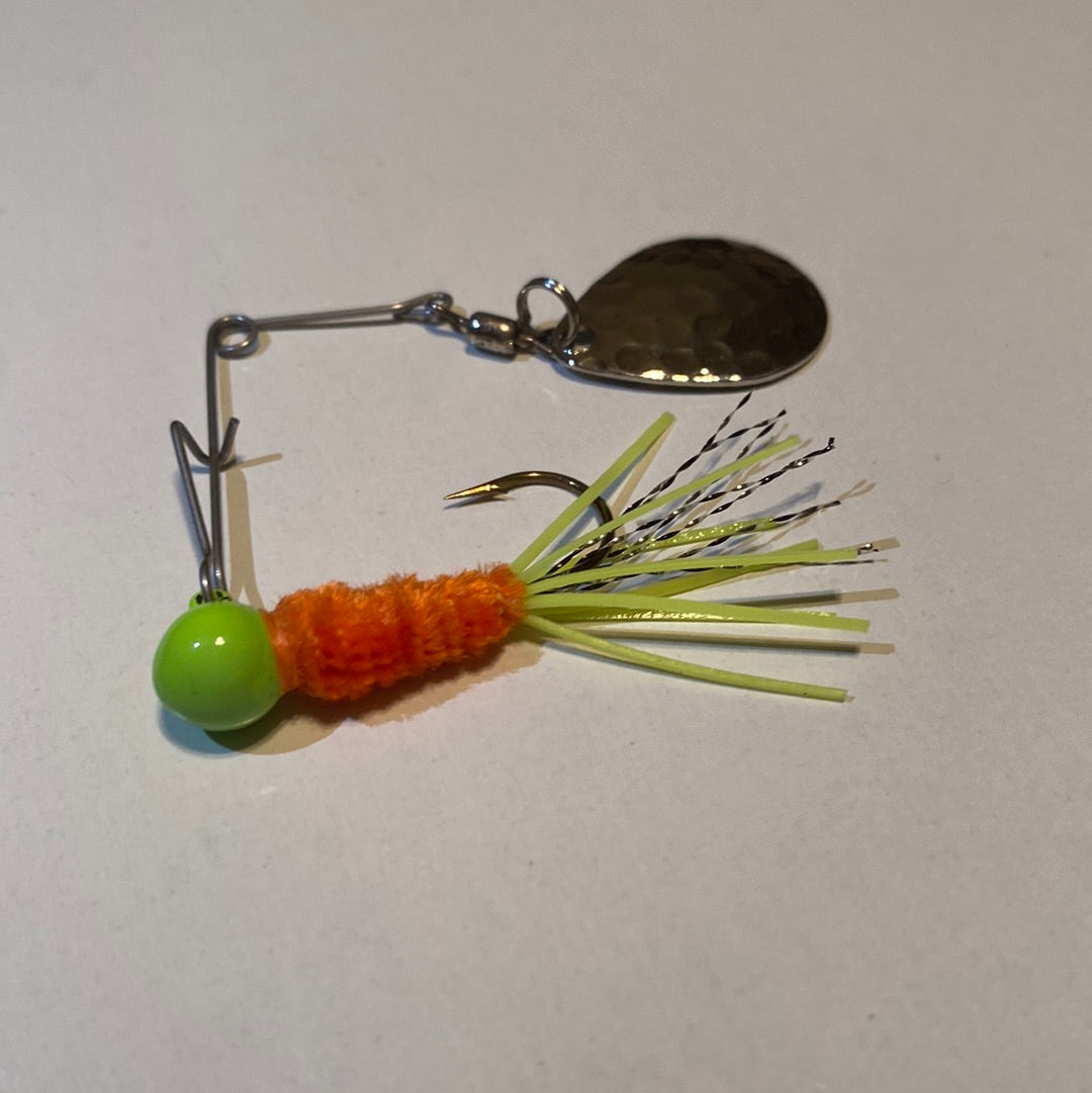 Green and orange jig spin - 2pack