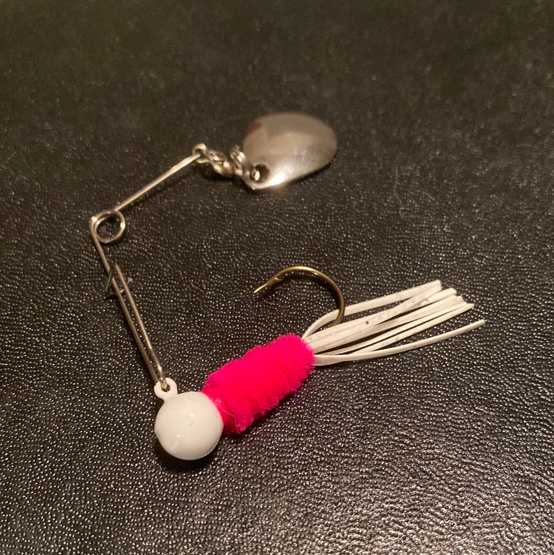 Pink and white jig spin - 2pack