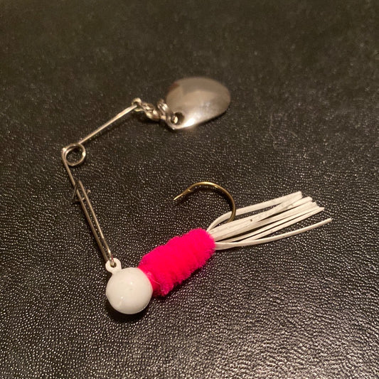 Pink and white jig spin - 2pack